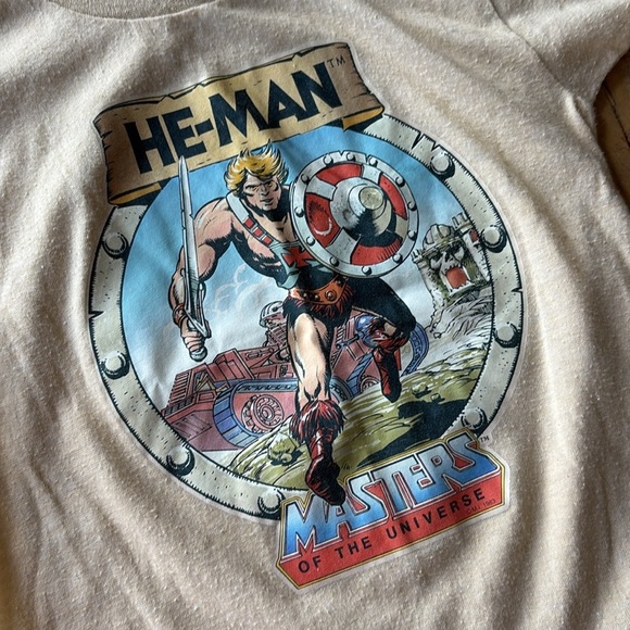 Vintage He-Man Masters of the Universe Kids Tan T-Shirt 2t - Picture 2 of 6